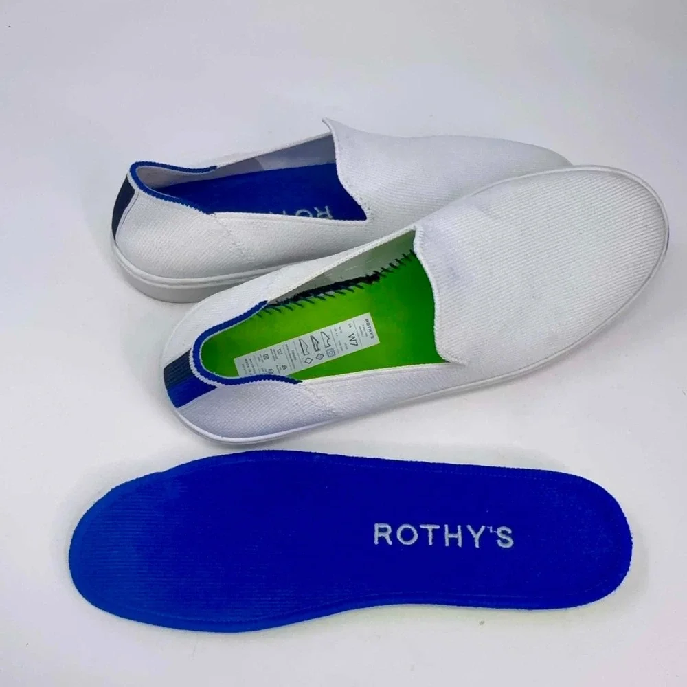 Rothy's‎ The Original Slip On Sneaker Women's 7 Bright White Textile Minimalist